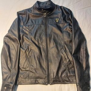 GA Milano Black Faux Leather Jacket